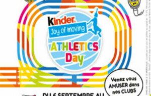 Jeudi 21 septembre, Kinder Day, l'athlé découverte ! 