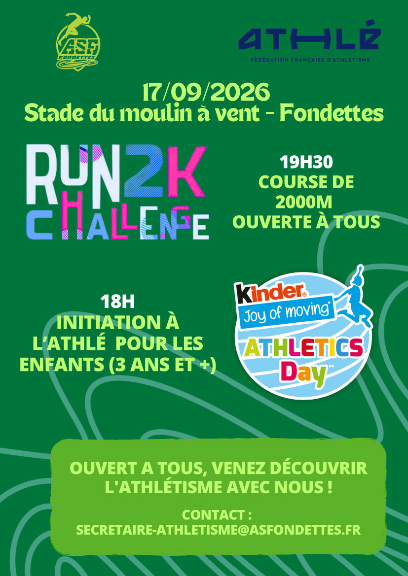 Kinder Athletics Day & Run2K Challenge