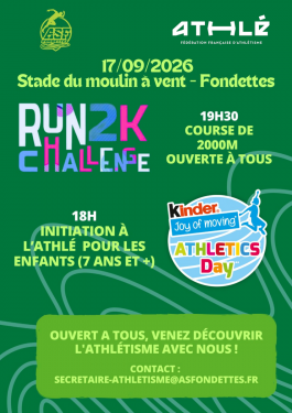 Kinder Athletics Day & Run2K Challenge