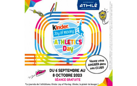 Jeudi 21 septembre, Kinder Day, l'athlé découverte ! 