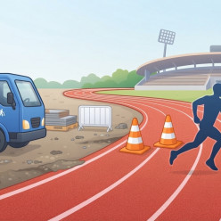 Accès au stade durant les travaux